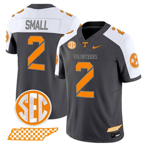 Men's Tennessee Volunteers 2025 'Smokey Grey Series' Vapor Limited Jersey V2 - All Stitched Jabari  Small   2