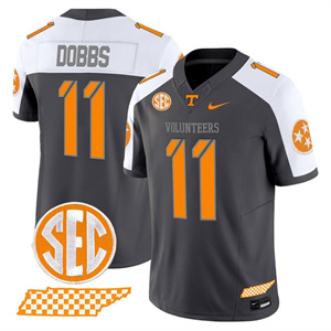 Men's Tennessee Volunteers 2025 'Smokey Grey Series' Vapor Limited Jersey V2 - All Stitched Joshua Dobbs      11