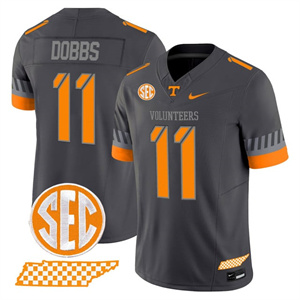 Men's Tennessee Volunteers 2025 'Smokey Grey Series' Vapor Limited Jersey V2 - All Stitched Joshua Dobbs#11