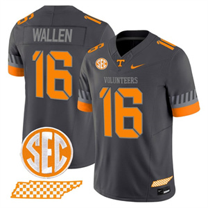 Men's Tennessee Volunteers 2025 'Smokey Grey Series' Vapor Limited Jersey V2 - All Stitched Morgan Wallen#16