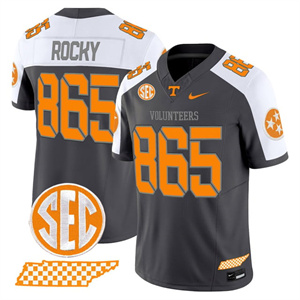 Men's Tennessee Volunteers 2025 'Smokey Grey Series' Vapor Limited Jersey V2 - All Stitched Rocky    865