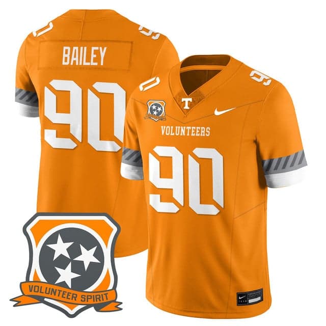 Men's Tennessee Volunteers 2025 Spirit Jersey - All Stitched  Dominic Bailey -  90