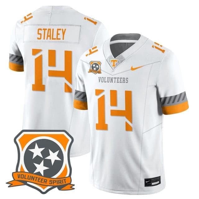 Men's Tennessee Volunteers 2025 Spirit Jersey - All Stitched Braylon Staley -   14