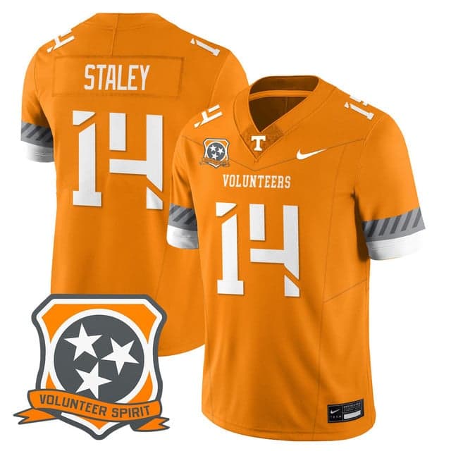 Men's Tennessee Volunteers 2025 Spirit Jersey - All Stitched Braylon Staley -  14