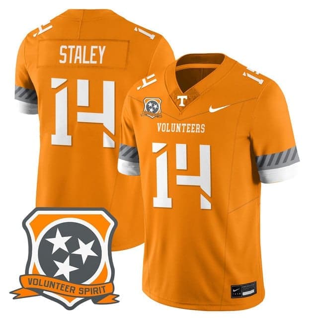 Men's Tennessee Volunteers 2025 Spirit Jersey - All Stitched Braylon Staley -  14