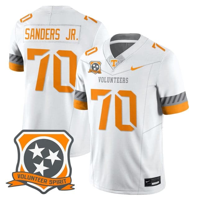 Men's Tennessee Volunteers 2025 Spirit Jersey - All Stitched David Sanders Jr.   - 70