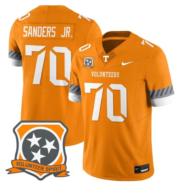 Men's Tennessee Volunteers 2025 Spirit Jersey - All Stitched David Sanders Jr.  - 70