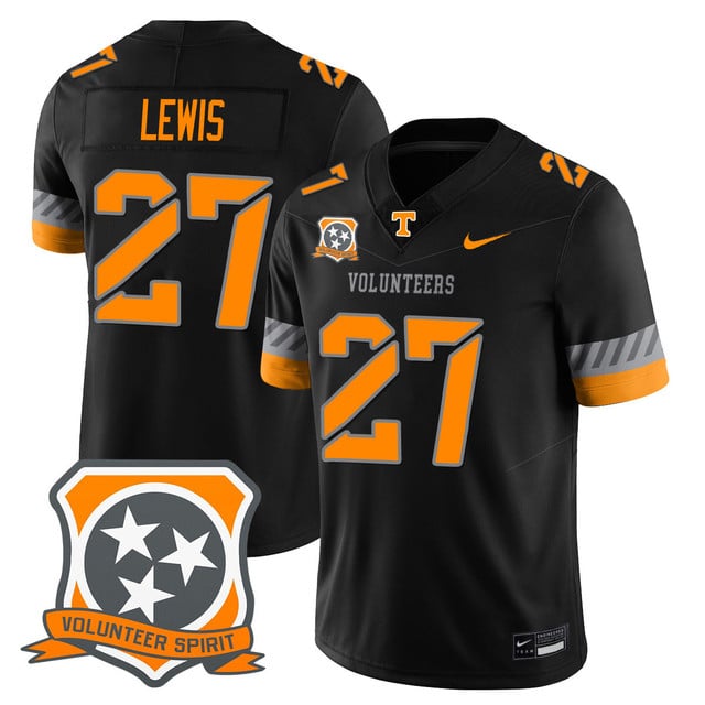 Men's Tennessee Volunteers 2025 Spirit Jersey - All Stitched Peyton Lewis -   27