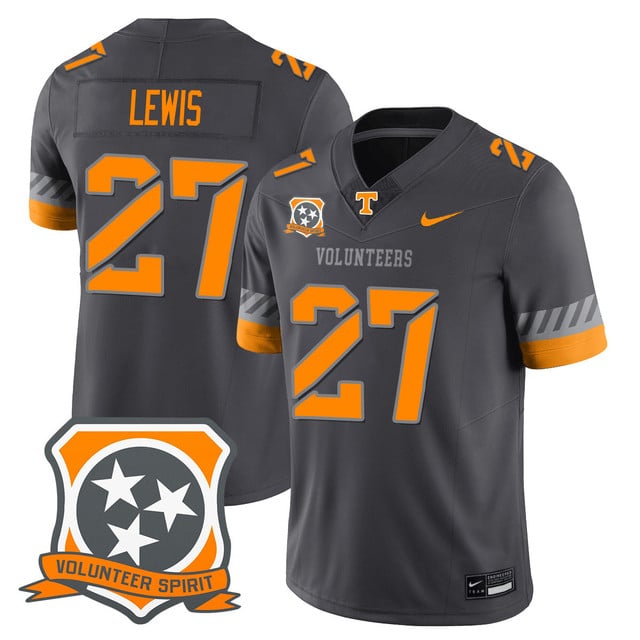 Men's Tennessee Volunteers 2025 Spirit Jersey - All Stitched Peyton Lewis - 27