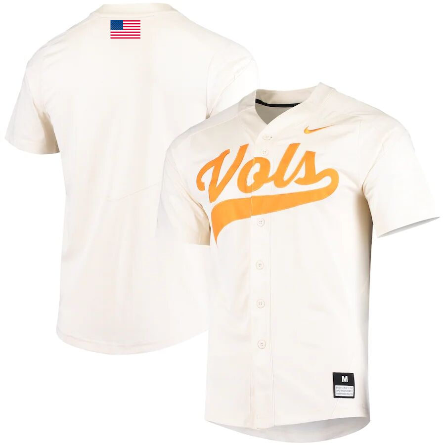 Men's Tennessee Volunteers Blank Nike Cream Vols College Baseball Jersey