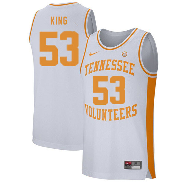 Men's Tennessee Volunteers Retired Player #53 Bernard King Nike 2020 White Retro College Basketball Jersey 