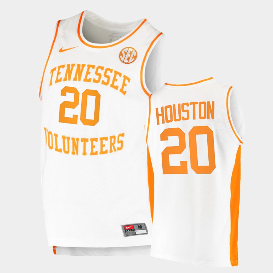 Men's Tennessee Volunteers Retired Player 20 Allan Houston Nike 2020 White Retro College Basketball Jersey 