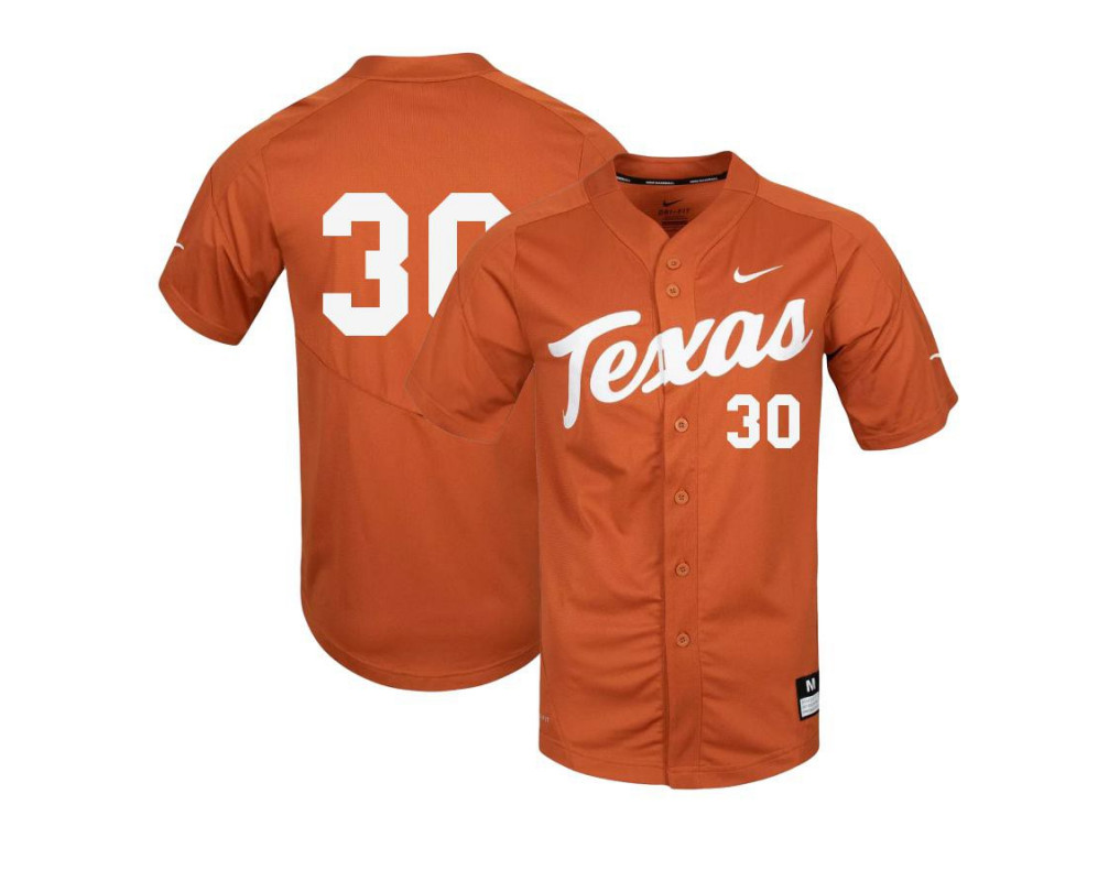 Men's Texas Longhorns #30 Eric Kennedy Nike Orange College Baseball Game Jersey