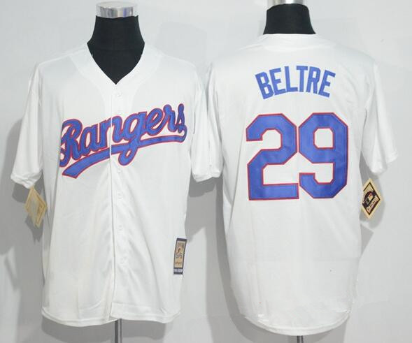 Men's Texas Rangers #29 Adrian Beltre White Home Stitched MLB Majestic Cool Base Cooperstown Collection Jersey的副本