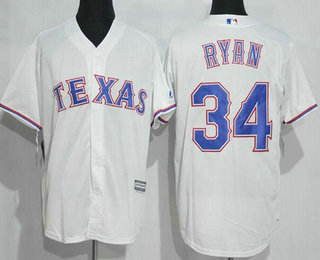 Men's Texas Rangers #34 Nolan Ryan White Stitched MLB 1986 Majestic Cool Base Cooperstown Collection Player Jersey的副本