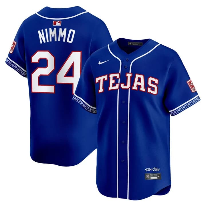 Men's Texas Rangers 2026 City Connect Vapor Premier Limited Jersey - All Stitched #24 Brandon Nimmo