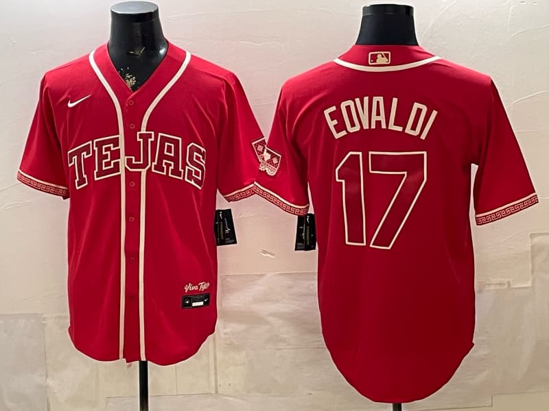 Men's Texas Rangers 2026 City Connect Vapor Premier Limited Jersey - All Stitched 17 EOVALDI