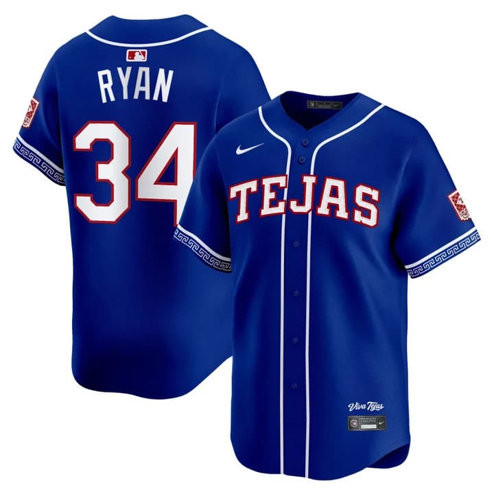 Men's Texas Rangers 2026 City Connect Vapor Premier Limited Jersey - All Stitched Nolan Ryan#34