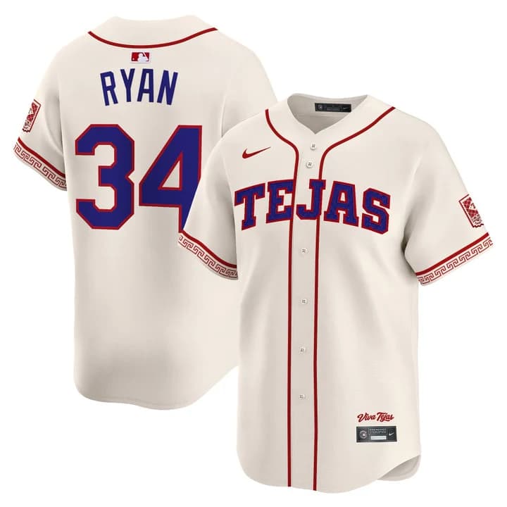 Men's Texas Rangers 2026 City Connect Vapor Premier Limited Jersey - All Stitched Nolan Ryan34
