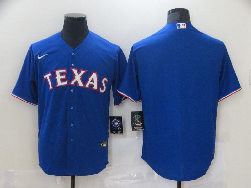 Men's Texas Rangers Blank Blue Stitched MLB Cool Base Nike Jersey的副本