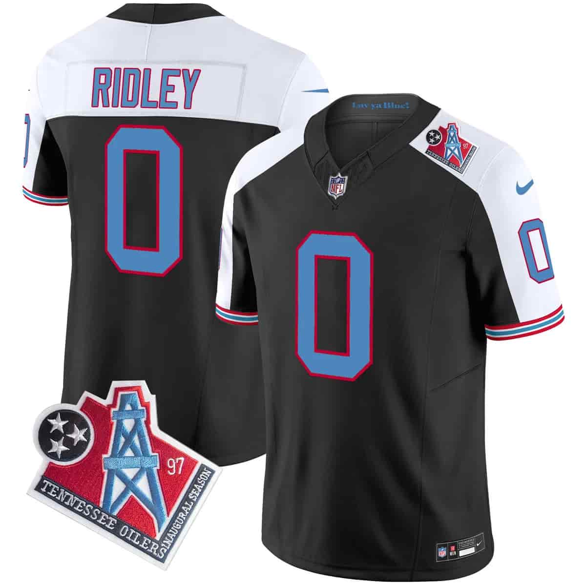 Men's Titans 1997 Throwback Vapor Limited Jersey - All Stitched Calvin Ridley #0