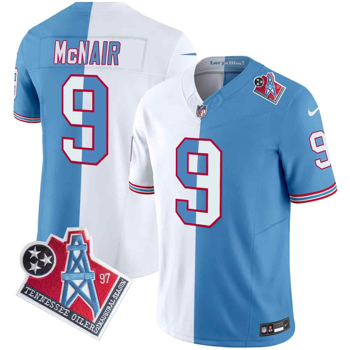 Men's Titans 1997 Throwback Vapor Limited Jersey - All Stitched Steve Mcnair   9