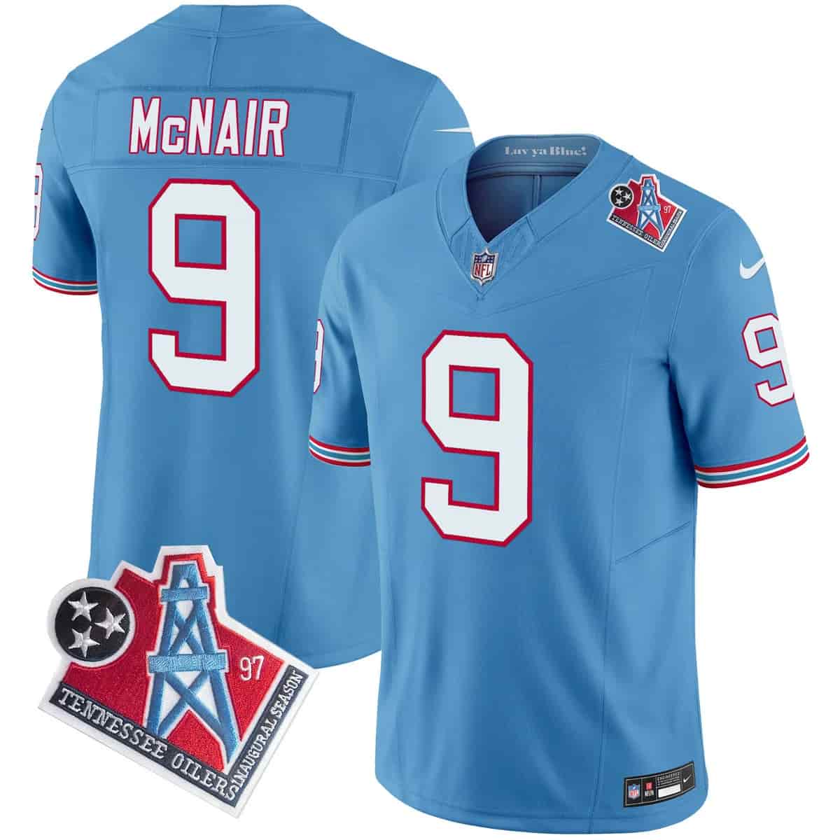 Men's Titans 1997 Throwback Vapor Limited Jersey - All Stitched Steve Mcnair 9