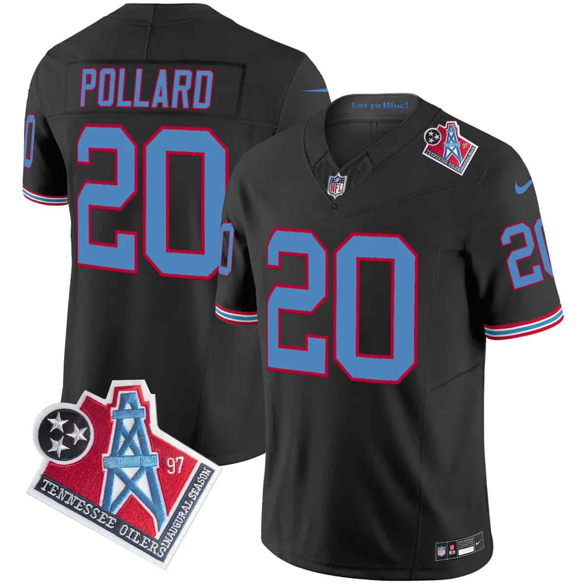 Men's Titans 1997 Throwback Vapor Limited Jersey - All Stitched Tony Pollard      20