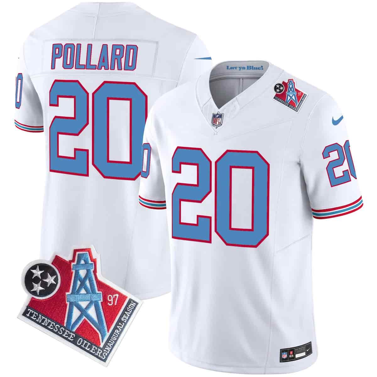 Men's Titans 1997 Throwback Vapor Limited Jersey - All Stitched Tony Pollard
