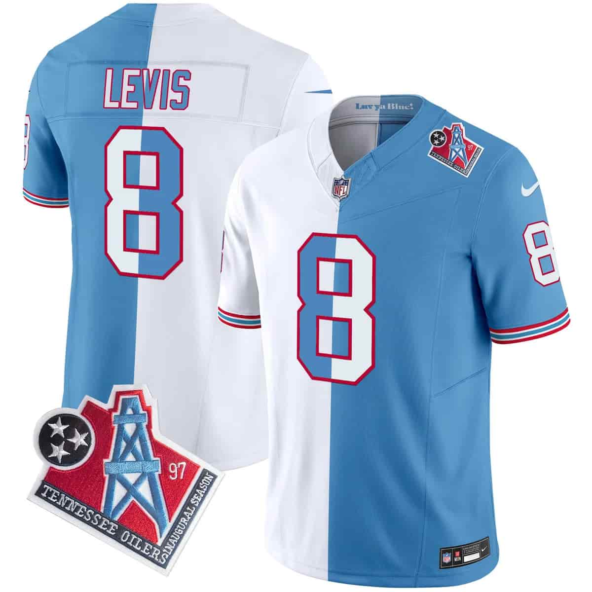 Men's Titans 1997 Throwback Vapor Limited Jersey - All Stitched Will Levis    8
