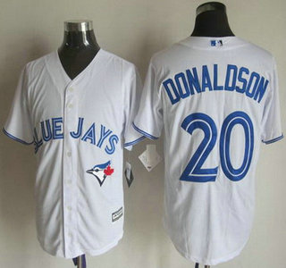 Men's Toronto Blue Jays #20 Josh Donaldson Home White 2015 MLB Cool Base Jersey的副本