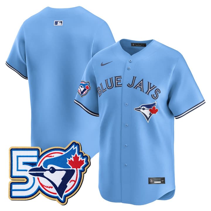 Men's Toronto Blue Jays  50 Seasons Patch Vapor Premier Limited  Jersey - All Stitched