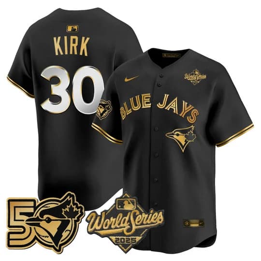 Men's Toronto Blue Jays 2025 World Series Vapor Premier Limited Jersey - 50 Seasons Patch - All Stitched Alejandro Kirk   30