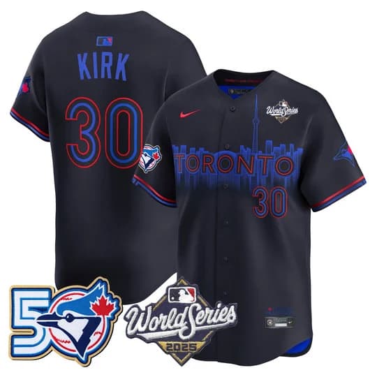 Men's Toronto Blue Jays 2025 World Series Vapor Premier Limited Jersey - 50 Seasons Patch - All Stitched Alejandro Kirk-30