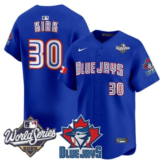 Men's Toronto Blue Jays 2025 World Series Vapor Premier Limited Jersey V3 - All Stitched Alejandro Kirk30