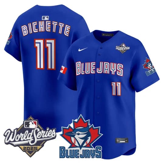 Men's Toronto Blue Jays 2025 World Series Vapor Premier Limited Jersey V3 - All Stitched Bo Bichette11