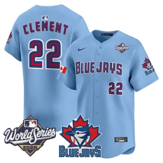 Men's Toronto Blue Jays 2025 World Series Vapor Premier Limited Jersey V3 - All Stitched Ernie Clement
