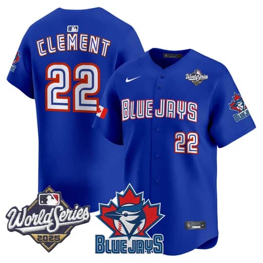 Men's Toronto Blue Jays 2025 World Series Vapor Premier Limited Jersey V3 - All Stitched Ernie Clement22