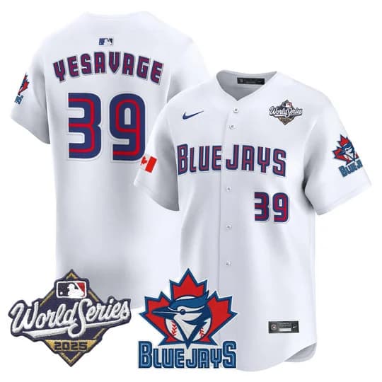 Men's Toronto Blue Jays 2025 World Series Vapor Premier Limited Jersey V3 - All Stitched Trey Yesavage   39