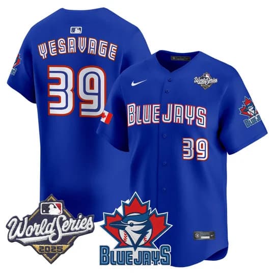 Men's Toronto Blue Jays 2025 World Series Vapor Premier Limited Jersey V3 - All Stitched Trey Yesavage39