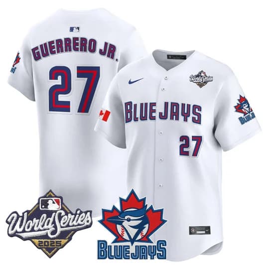 Men's Toronto Blue Jays 2025 World Series Vapor Premier Limited Jersey V3 - All Stitched Vladimir Guerrero Jr.  27