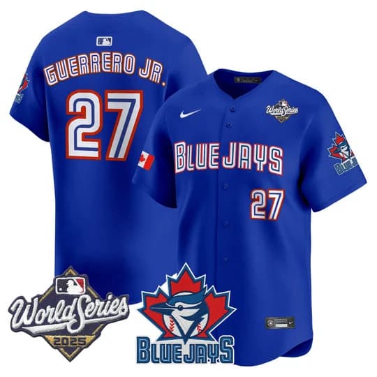 Men's Toronto Blue Jays 2025 World Series Vapor Premier Limited Jersey V3 - All Stitched Vladimir Guerrero Jr. 27