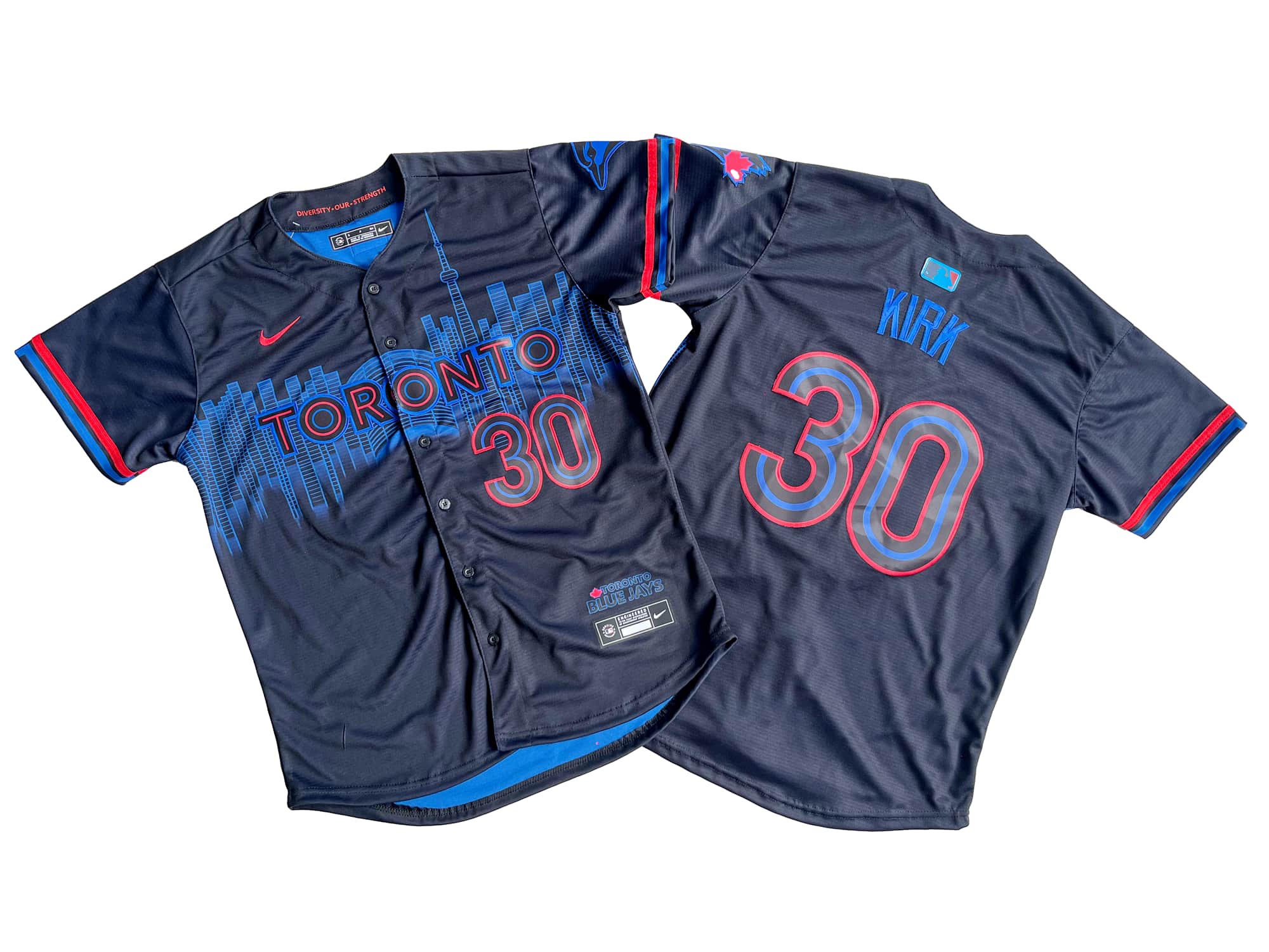 Men's Toronto Blue Jays 30# Alejandro Kirk Nike Black 2024 City Connect Limited Player Jersey