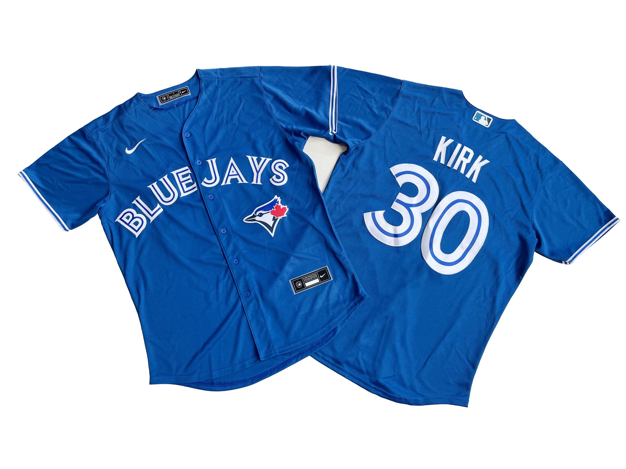 Men's Toronto Blue Jays 30# Alejandro Kirk Nike Blue Alternate Replica Player Name Jersey.