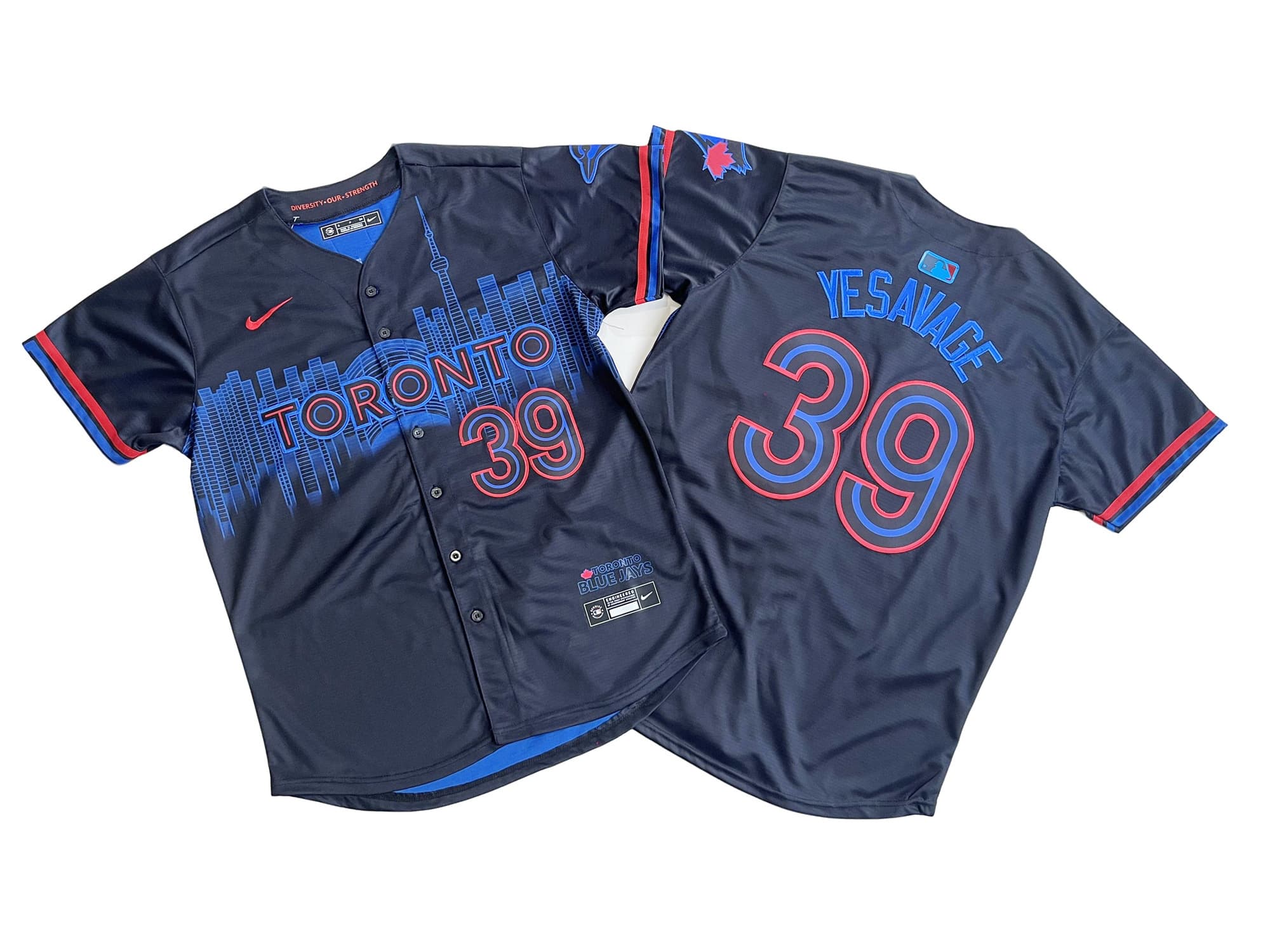 Men's Toronto Blue Jays 39# Trey Yesavage Nike Black 2024 City Connect Limited Player Jersey
