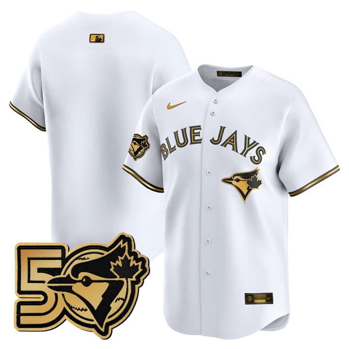 Men's Toronto Blue Jays 50 Seasons Patch Vapor Premier Limited   Jersey - All  Stitched