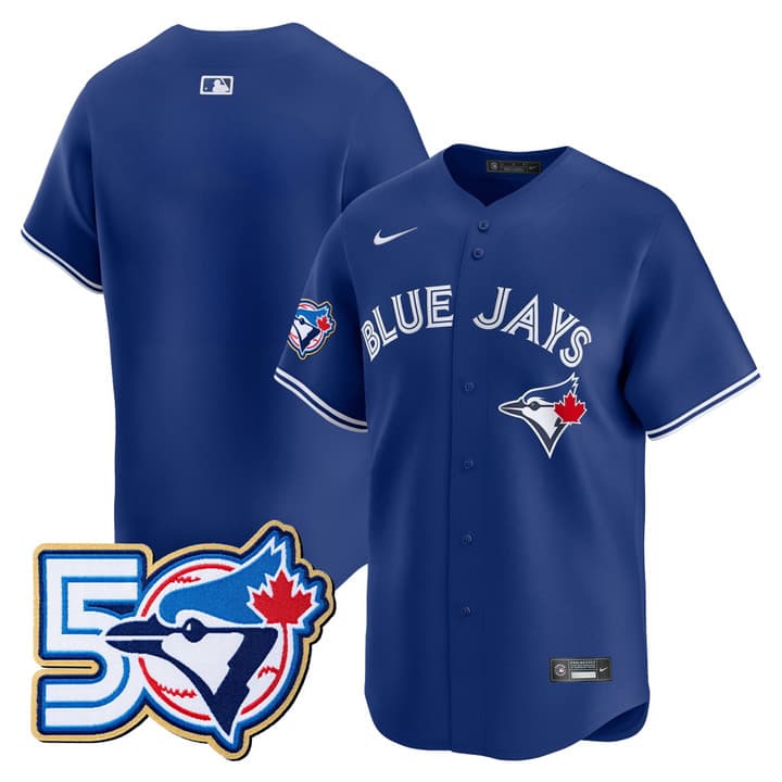 Men's Toronto Blue Jays 50 Seasons Patch Vapor Premier Limited  Jersey - All Stitched