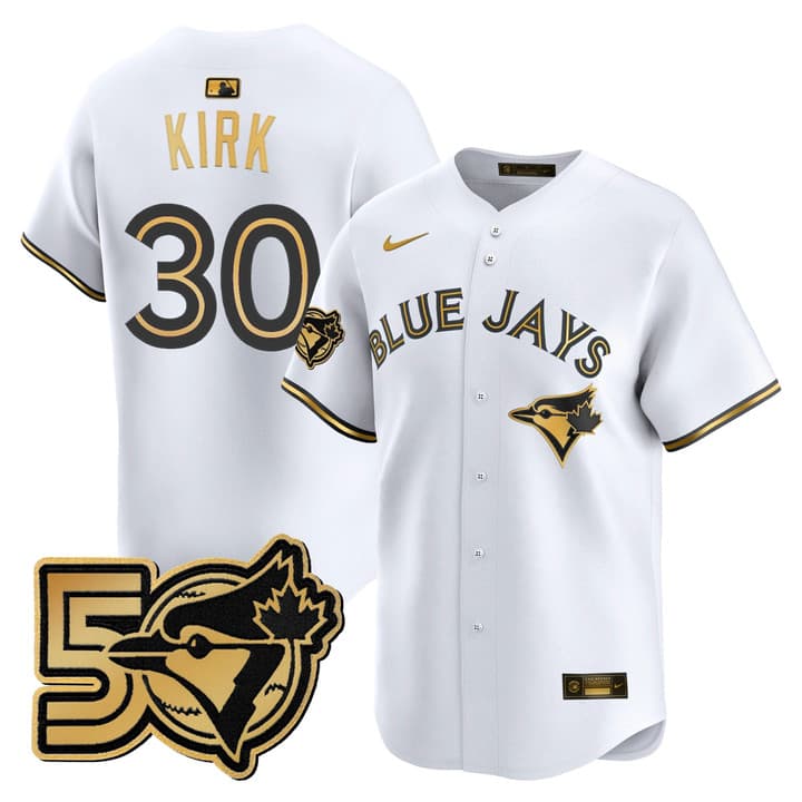 Men's Toronto Blue Jays 50 Seasons Patch Vapor Premier Limited  Jersey - All Stitched Alejandro Kirk  -30