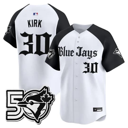 Men's Toronto Blue Jays 50 Seasons Patch Vapor Premier Limited Jersey - Gothic North Edition - All Stitched Alejandro Kirk #30
