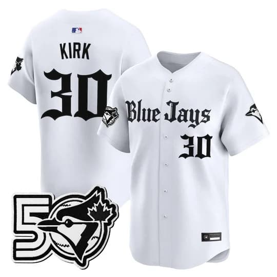 Men's Toronto Blue Jays 50 Seasons Patch Vapor Premier Limited Jersey - Gothic North Edition - All Stitched Alejandro Kirk 30